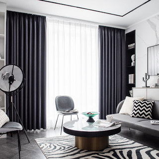 Superdicker Blattweiden Lichtgrau 100% Verdunkelungsvorhang 3