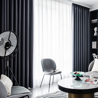 Superdicker Blattweiden Lichtgrau 100% Verdunkelungsvorhang 4