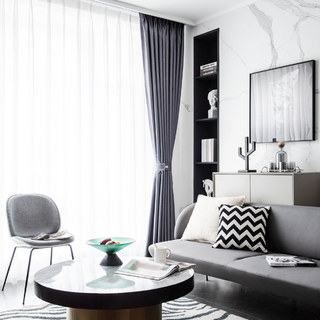 Superdicker Blattweiden Lichtgrau 100% Verdunkelungsvorhang 13