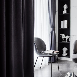 Superdicker Blattweiden Lichtgrau 100% Verdunkelungsvorhang 14