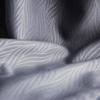 Superdicker Blattweiden Lichtgrau 100% Verdunkelungsvorhang 18