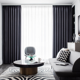 Superdicker Blattweiden Lichtgrau 100% Verdunkelungsvorhang 2