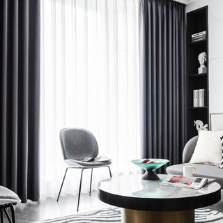 Superdicker Blattweiden Lichtgrau 100% Verdunkelungsvorhang 6