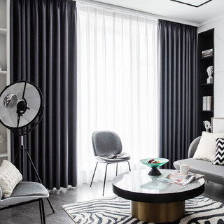 Superdicker Blattweiden Lichtgrau 100% Verdunkelungsvorhang 5