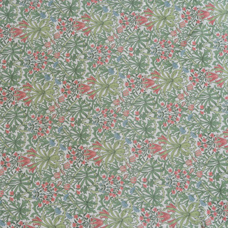 William Morris Grüner floraler Jute-Stil Vorhang 10