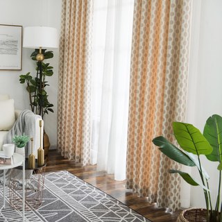 Beaded Lines Hellbraun Punkte und Streifen Chenille Vorhang 4