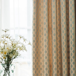 Beaded Lines Pastellgrüne Punkte und Streifen Chenille Vorhang 3