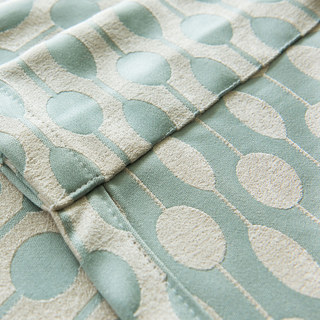 Beaded Lines Pastellgrüne Punkte und Streifen Chenille Vorhang 11