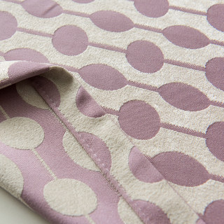 Perlenlinien Pastellrosa Lila Punkte und Streifen Chenille Vorhang