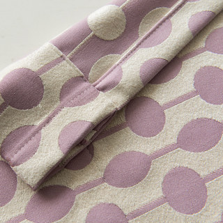 Perlenlinien Pastellrosa Lila Punkte und Streifen Chenille Vorhang 9