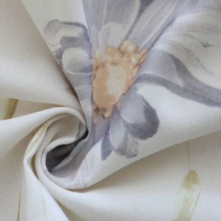 Den Garten ins Haus holen Graue Gänseblümchen Baumwolle Floral Jute Stil Vorhang 8