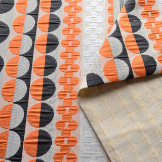 Besessen von Polka Dots Moderne 3D Jacquard Orange Schwarz Geometrisches Muster Vorhang 10