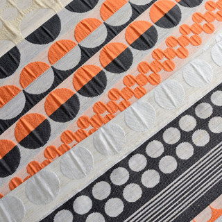 Besessen von Polka Dots Moderne 3D Jacquard Orange Schwarz Geometrisches Muster Vorhang 9