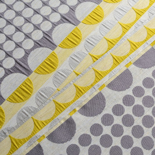 Besessen von Polka Dots Moderne 3D Jacquard Gelb Anthrazit Grau Geometrisches Muster Vorhang 10