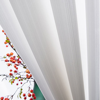 Sundance Strukturierter Gestreifter Weißer Halbtransparenter Vorhang 6