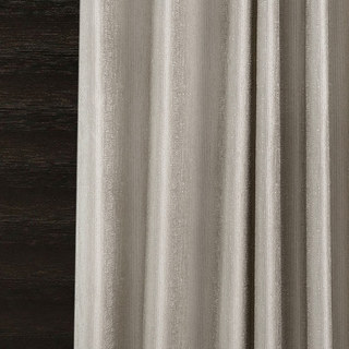 Metallische Fantasie Zarte Strukturierte Gestreifte Funkelnde Schimmernde Champagner Silber Vorhang