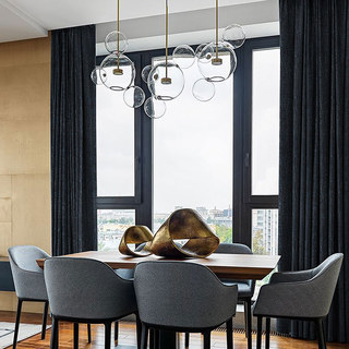 Metallische Fantasie Zarte Strukturierte Gestreifte Funkelnde Schimmernde Mitternachtsblau Vorhang 2