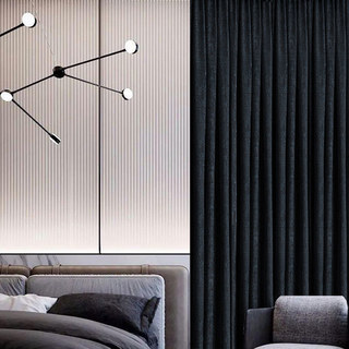 Metallische Fantasie Zarte Strukturierte Gestreifte Funkelnde Schimmernde Mitternachtsblau Vorhang 7