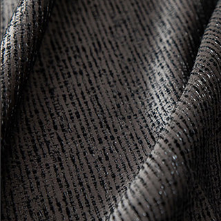 Metallische Fantasie Zarte Strukturierte Gestreifte Funkelnde Schimmernde Anthrazit Vorhang 4