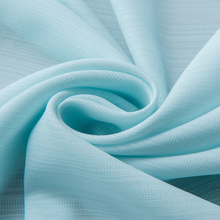 Sundance Strukturierter Gestreifter Hellblauer Voilevorhang