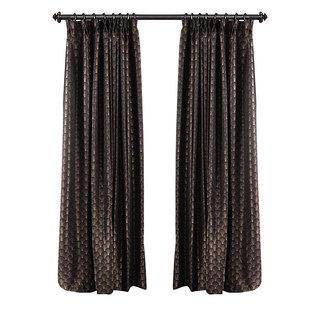 Die Roaring Twenties Luxus Art-Deco Muschel-Muster Schwarz & Gold Vorhänge
