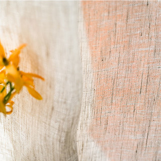 Zen Garden 100% reiner Leinenstoff Naturfarben Transparenter Voile Vorhang 6