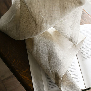 Zen Garden 100% reiner Leinenstoff Naturfarben Transparenter Voile Vorhang 2