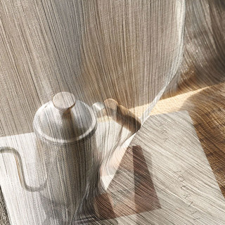 Paris Cascade schimmernder gestreifter Schwarz Anthrazit transparenter Voile Vorhang 6