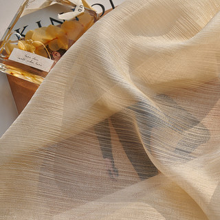 Paris Cascade schimmernder gestreifter Champagner Voile Vorhang 6