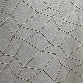 Capriccio Luxus 3D Jacquard Geometrischer Eierblau Vorhang 5