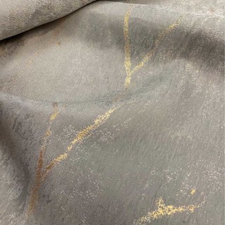 Goldene Zweige Luxus Jacquard Grauer Vorhang 4