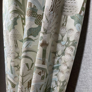 Sherwood Forest Pastell Jacquard Blumenmuster Vorhang 4
