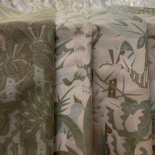 Sherwood Forest Pastell Jacquard Blumenmuster Vorhang 6