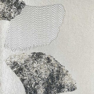 Asiatischer Hain Luxus Jacquard Ginkgo Blatt Muster Silbergrauer Vorhang mit Gold Details 6