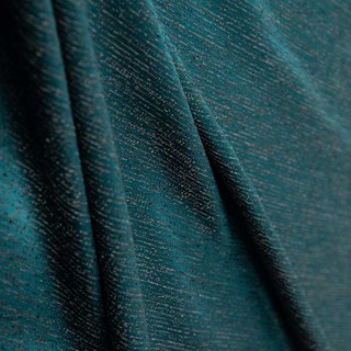Metallische Fantasie Zarter Strukturierter Gestreifter Funkelnder Schimmernder Türkis Vorhang 8