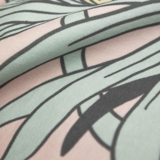 Botanica Blush Pink Gestreifte Blumen Samtvorhang 7