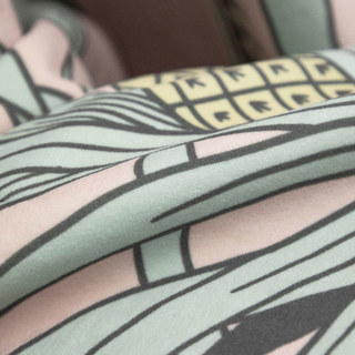 Botanica Blush Pink Gestreifte Blumen Samtvorhang 6