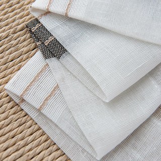 Moondance Dunkelgrau Weiß Gestreifte Leichtdurchscheinende Voile Vorhänge 4