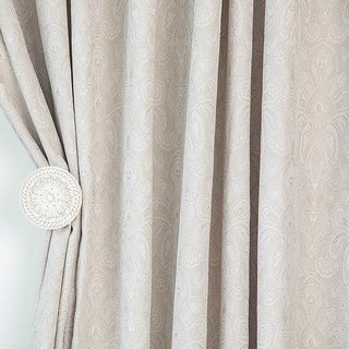 Neue Klassiker Luxus Damast Jacquard Creme Vorhang 3