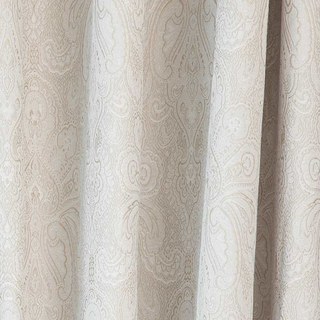 Neue Klassiker Luxus Damast Jacquard Creme Vorhang