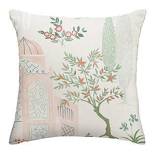 Persischer Garten Rosa Kuppel Blumen Samtvorhang 5