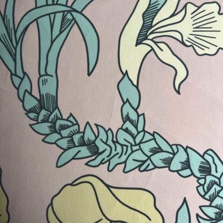 Botanica Blush Pink Gestreifte Blumen Samtvorhang 4