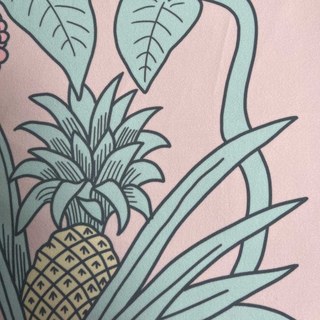 Botanica Blush Pink Gestreifte Blumen Samtvorhang 2