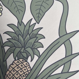 Botanica Creme Gestreifte Florale Samtvorhänge