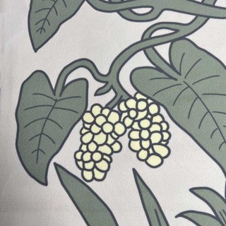 Botanica Creme Gestreifte Florale Samtvorhänge 2