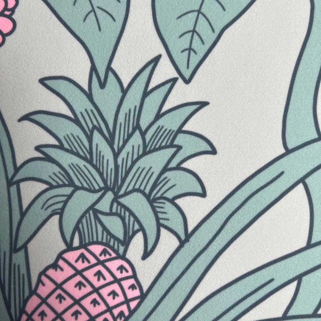 Botanica Helltürkisgrüne Gestreifte Blumenmuster Samtvorhänge 1