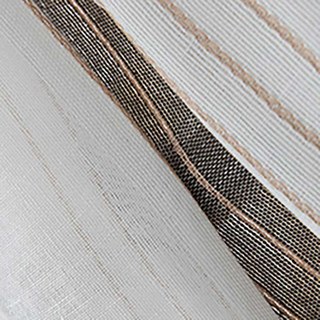 Moondance Dunkelgrau Weiß Gestreifte Leichtdurchscheinende Voile Vorhänge