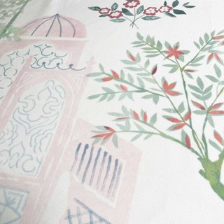 Persischer Garten Rosa Kuppel Blumen Samtvorhang