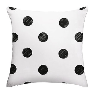 Schwarze und weiße Punkte-Print-Vorhang 5