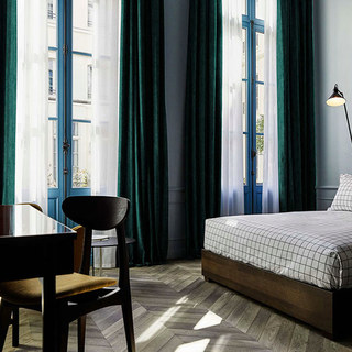 Exquisite matter Luxus Teal Chenille Vorhang 2